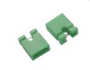 Height 6mm Green Mini Jumper Connector For 2.54 mm Pin Header 2 Poles 30m Ohms