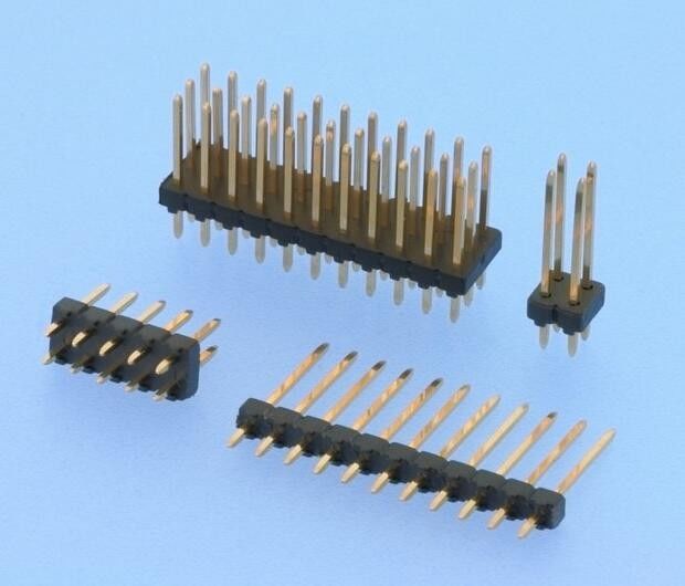 PCB Board Connector 2.54mm Pin Header Connector Straight Height 2.54mm Gold Flash