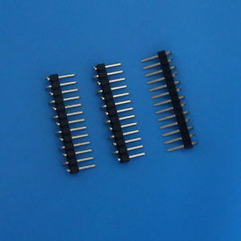 Trung Quốc Pitich 2.54mm SMT Pin Header Connector , Black Color Single Row Electrical Pins Connectors nhà phân phối