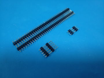 Trung Quốc 2.54mm-1np Pin Header Connector Double Row Faller H: 2.5mm ， Đen Màu nhà máy sản xuất